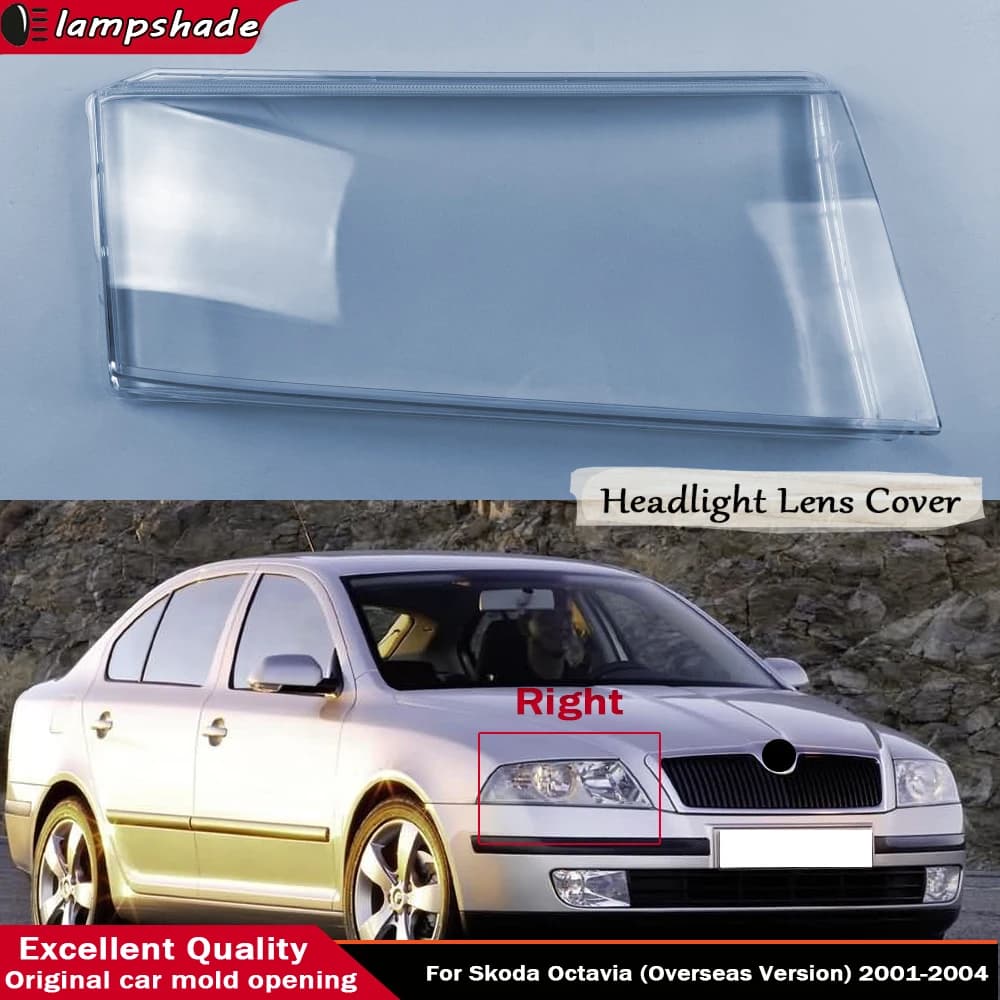 Per Skoda Octavia (Versione Internazionale) 2001 2002 2003 2004 Copertura Trasparente per Fari Auto, Sostituzione Originale del Paralume