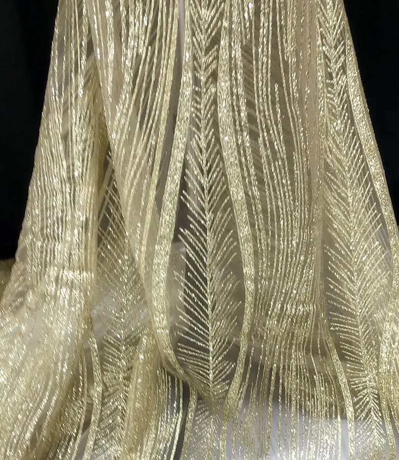 145cm wide 1meter/lot Hot Shiny Desinger Lace Fabric Beautiful Wedding Fabric (Drop Shiny Powder) SC130