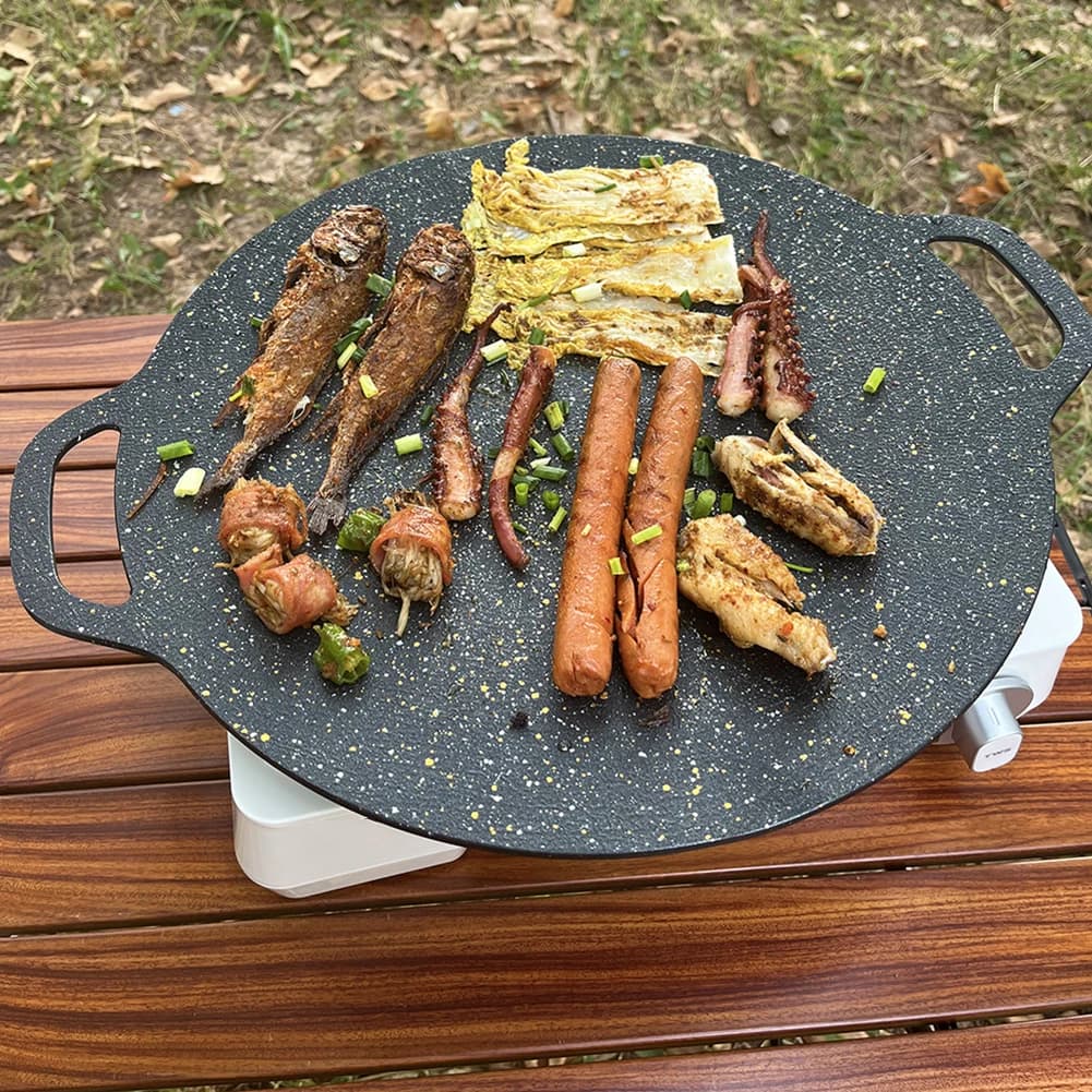 Frying and cooking pan, Multipurpose BBQ Grill for Open Camping, Kitchen Tools and Home