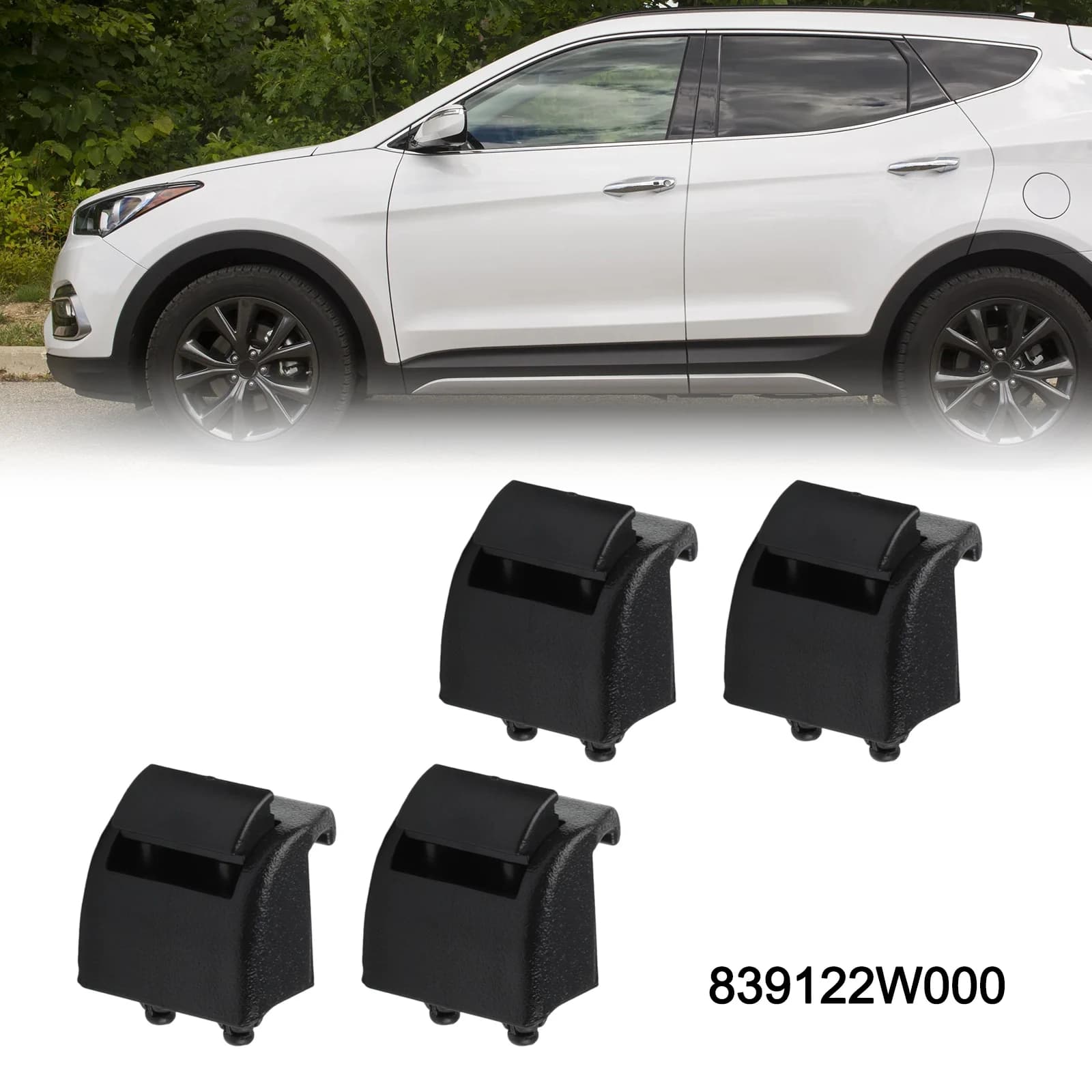 Sunshade Curtain Hooks For Rear Window For Hyundai For Santa Fe DM 2013 Through 2018 Direct Fit Replacement