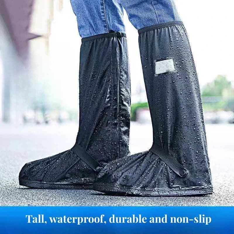 Copriscarpe Impermeabili per Ciclismo e Escursionismo, Antiscivolo e Riutilizzabili, Protezione per Pantaloni e Scarpe, Taglie S-XXL