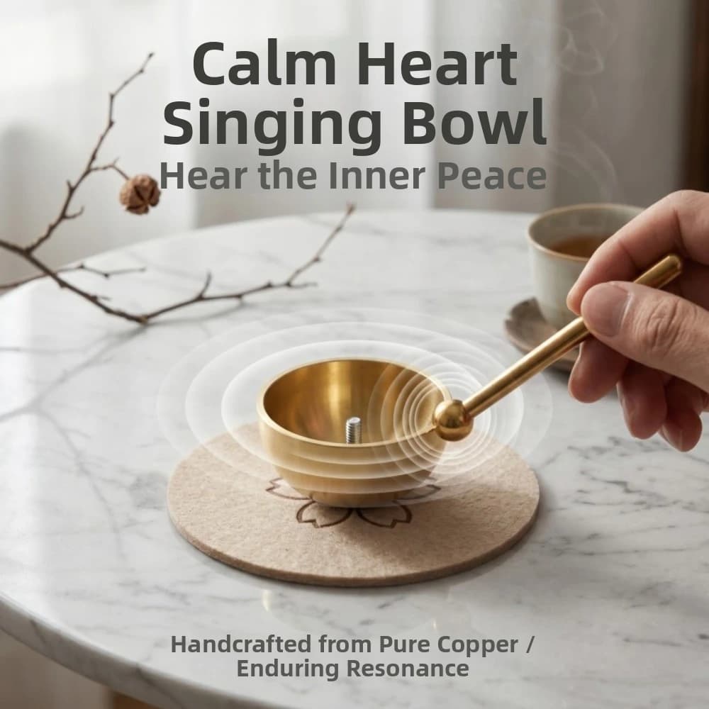 New Mini Singing Bowl Set Handmade with Mallet and Ball Meditation Sound Bowl Relaxing Sound Brass Copper Chant Bowl for Sound