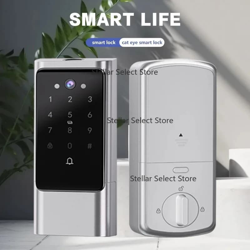 Serratura per porta anteriore Serratura per porta con impronta digitale elettronica con tastiera digitale con telecamera per la casa