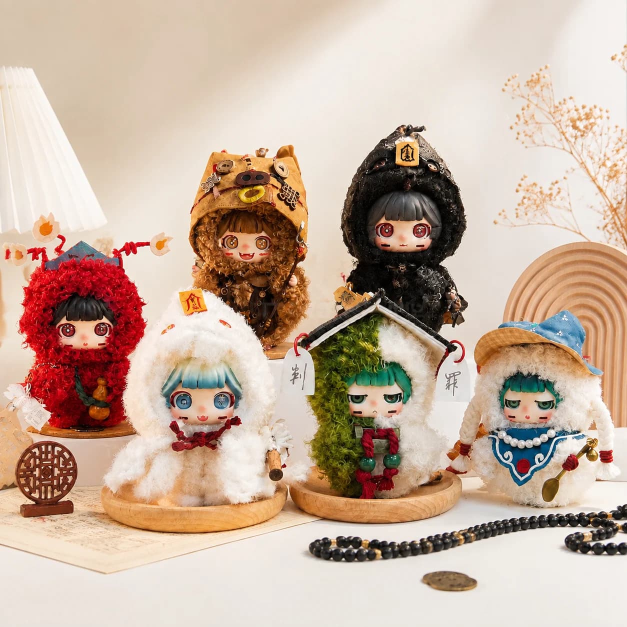 New Genuine Toys Cute Underworld Bureau Plush Blind Box Anime Chinese Mythology Figures King Yama Black‑White Wraiths Doll Gift