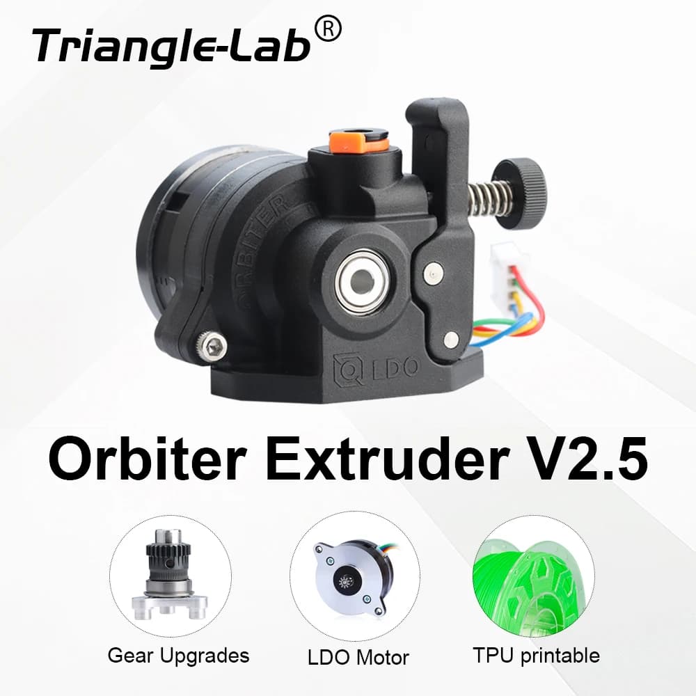 Extruder orbitor RS Trianglelab, V2.5, LDO MOTOR, compatible with direct double gear drive, Ender3, CR10, PLA, PEI, TPU, ABS filament
