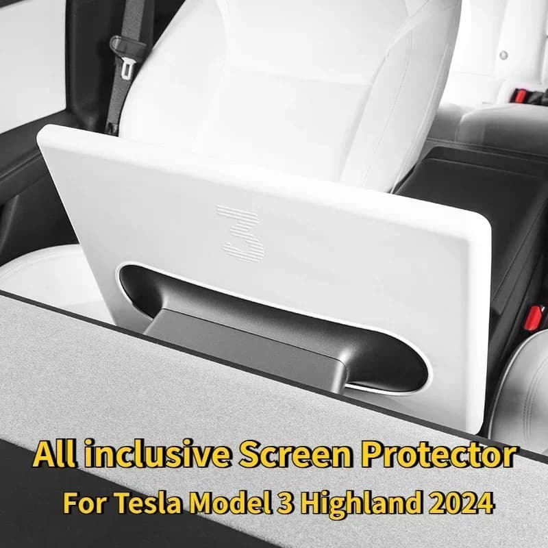 Proteggi schermo in silicone per Tesla Model 3 Highland 2024 Navigazione con controllo centrale Accessori per telaio di protezione all-inclusive