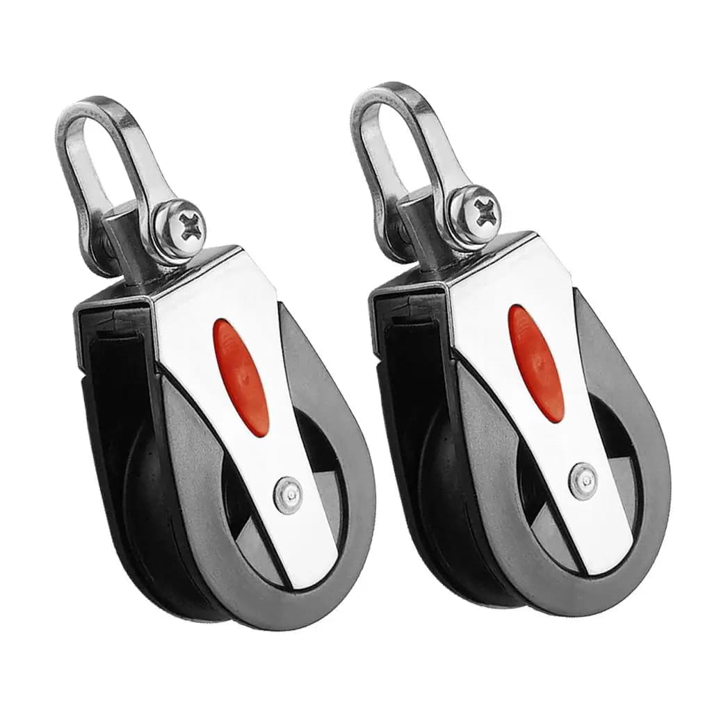 Pulley Blocks Rope Runner ABS Plastic Marine Double Pulley Sailing Equipment for Sailboat Nautical Accessories