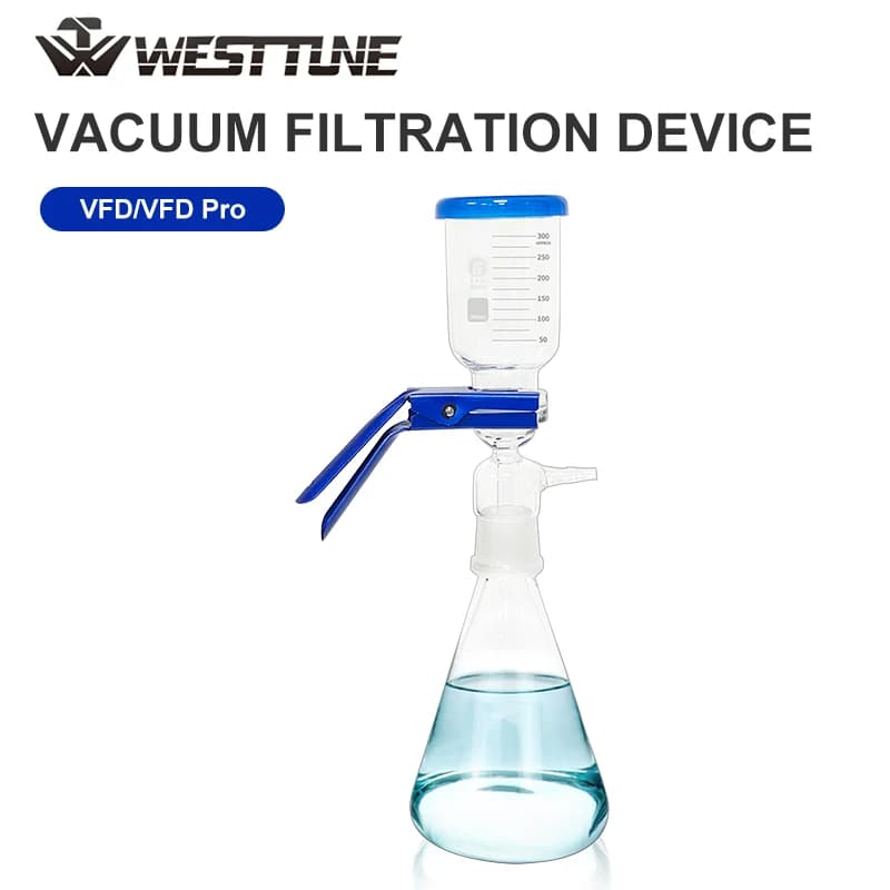 WESTTUNE Laboratory Vacuum Filtration Distillation Apparatus 250/500/1000/2000/3000ml Borosilicate Glass Liquid Filtering Flask