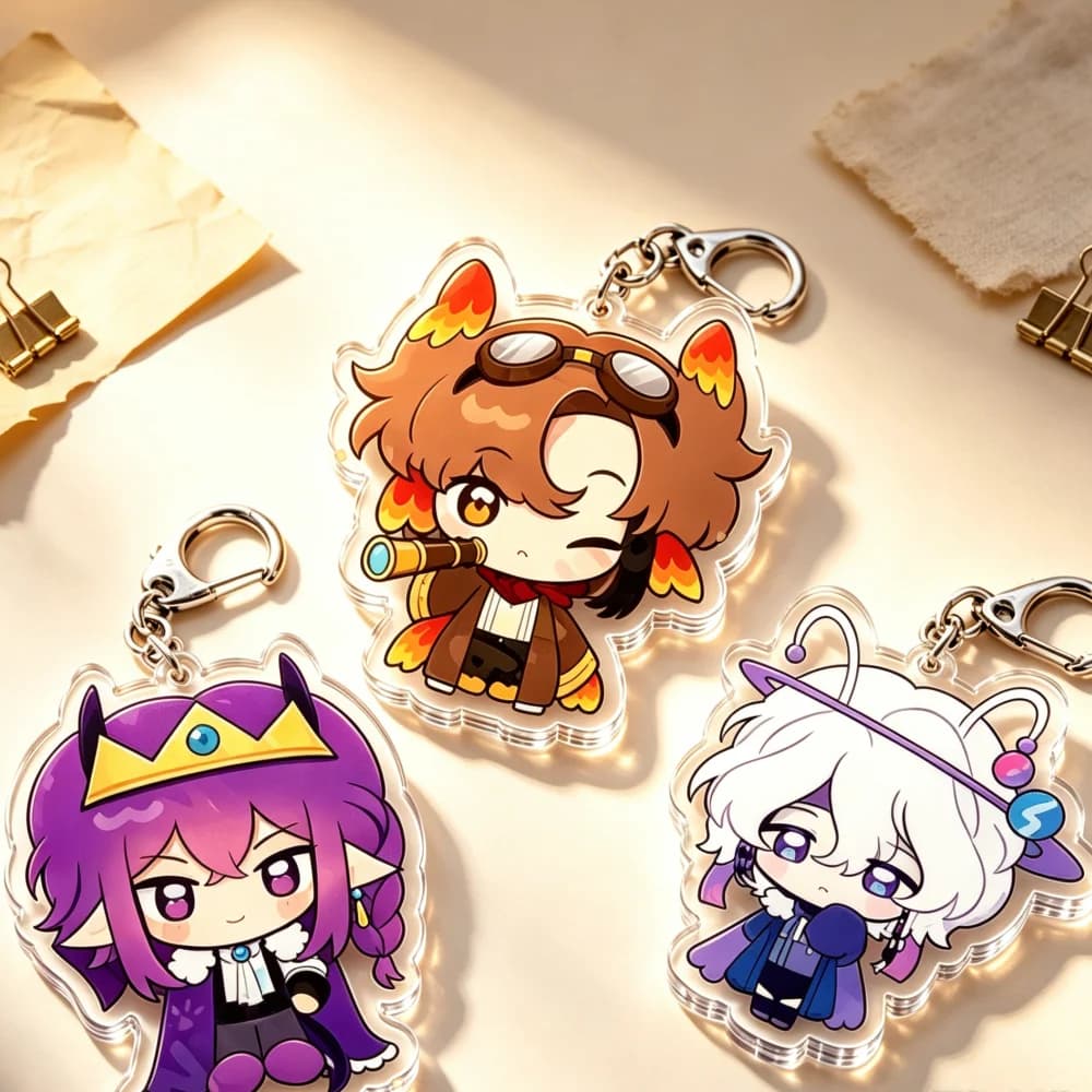 for Unstable Universe Odyssey Duo Parrot Tax Wemmbu Eggchan Acrylic Keychain Backpack Accessories Cartoon Cute Festival Gift