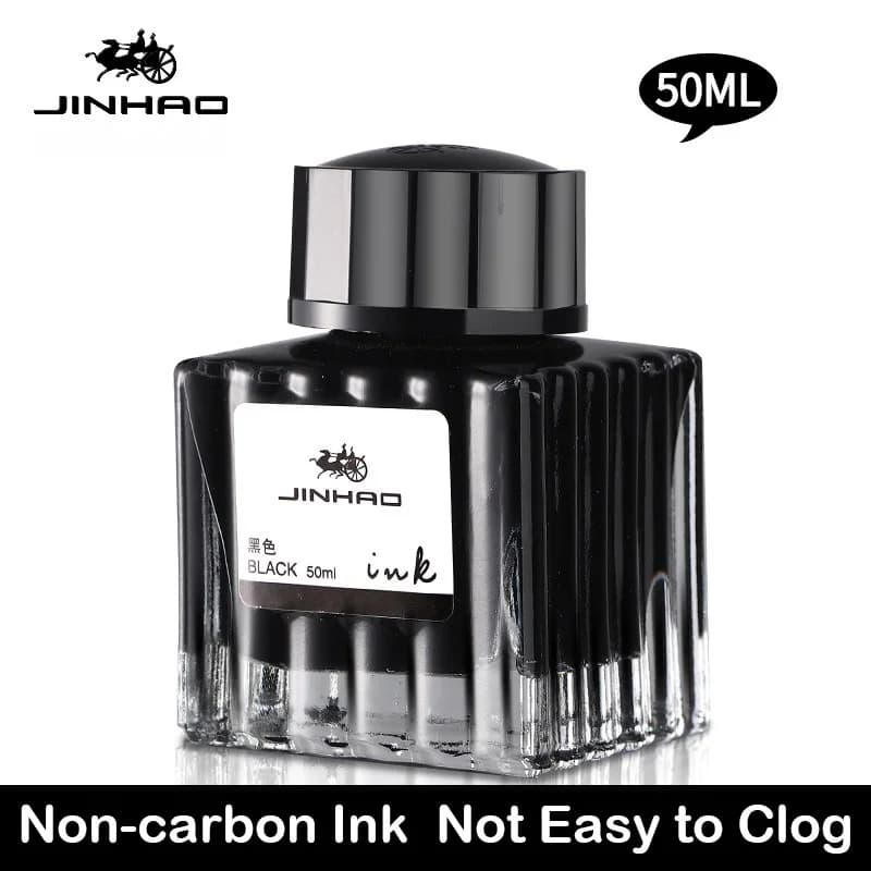 JINHAO 30/50ml Non-carbon Fountain Pen Ink Cartridge Refill Glass Bottled Fountain Pen Ink Stationery Office School Supplies