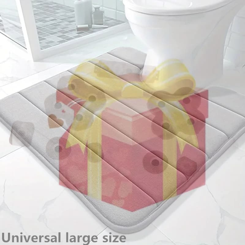 【HG】Tappetino da bagno a forma di U, tappeto da bagno in memory foam, antiscivolo, super assorbente