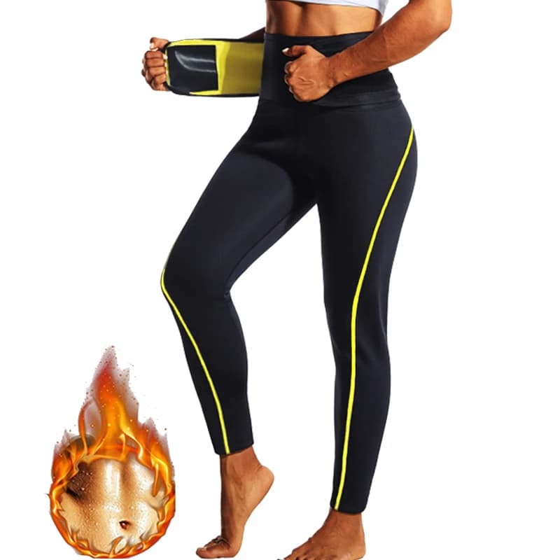 Pantaloni modellanti da donna Body Shaper Pantaloni effetto sauna per il sudore caldo Cintura dimagrante Cintura per il controllo della pancia Shapewear Allenamento Leggings da palestra
