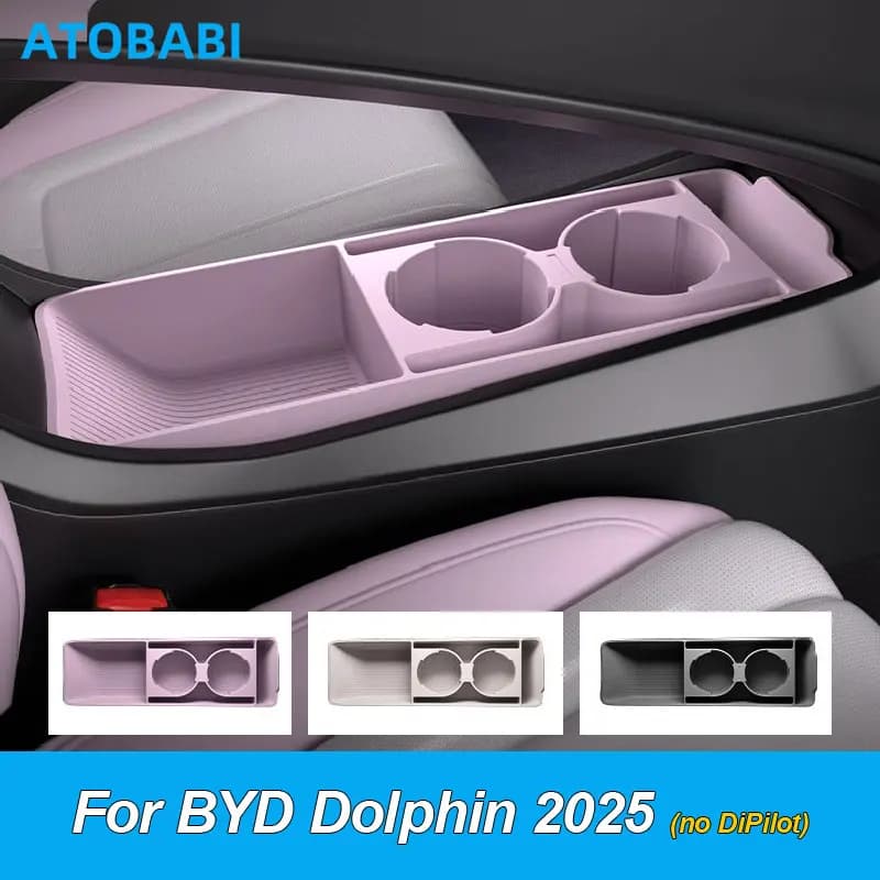 Scatola portaoggetti per auto per BYD Dolphin 2025, sotto il bracciolo centrale, in silicone, per organizzare gli accessori del veicolo