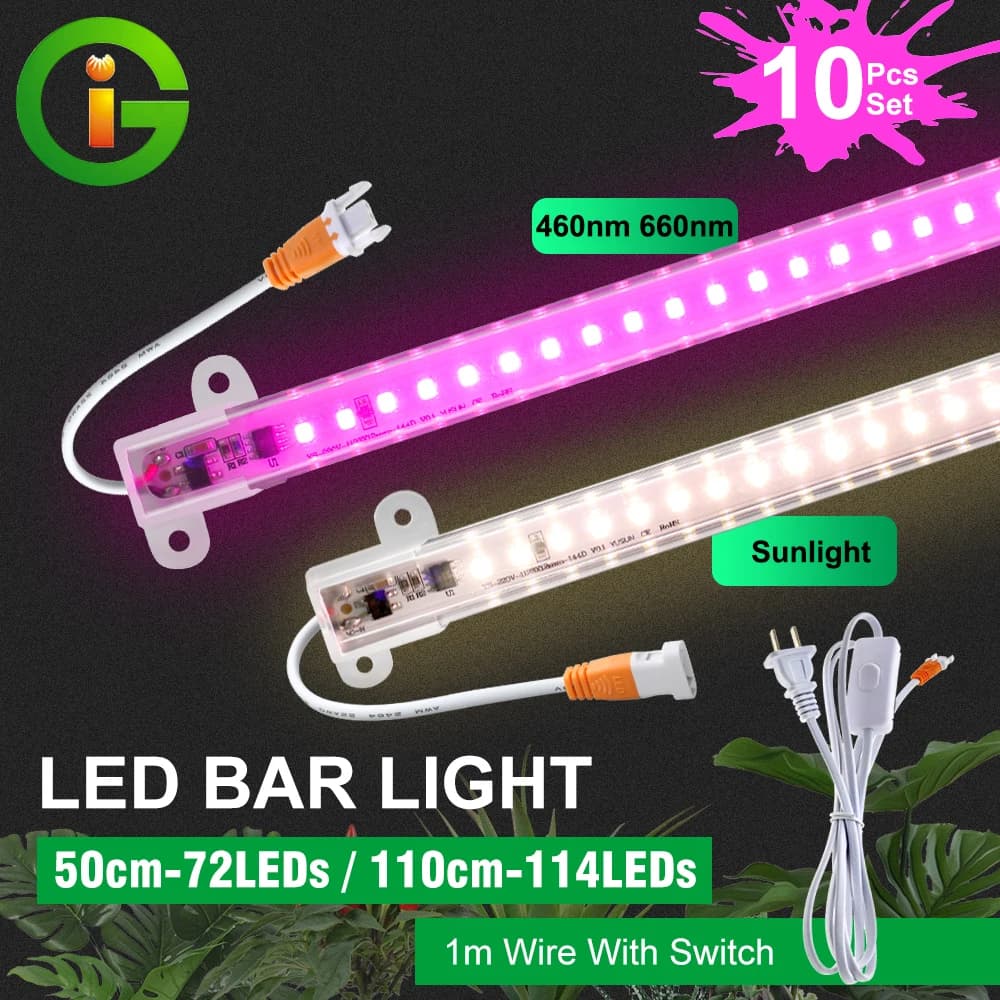 LED Plants Cultivates the bright tube Full spectrum Indoor flower seeds Hydroponic crop Lamp for cultivation of succulent vegetables Growth box AC220V