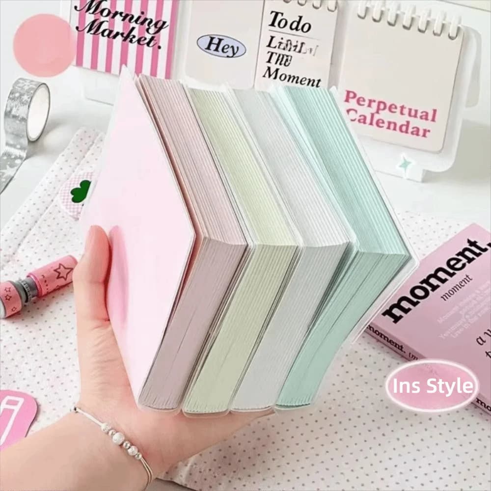 Aesthetic Colorful Ins Pocket Notebook Cute Small Thicken A6 Notepad Portable High Appearance Daily Planner Travel