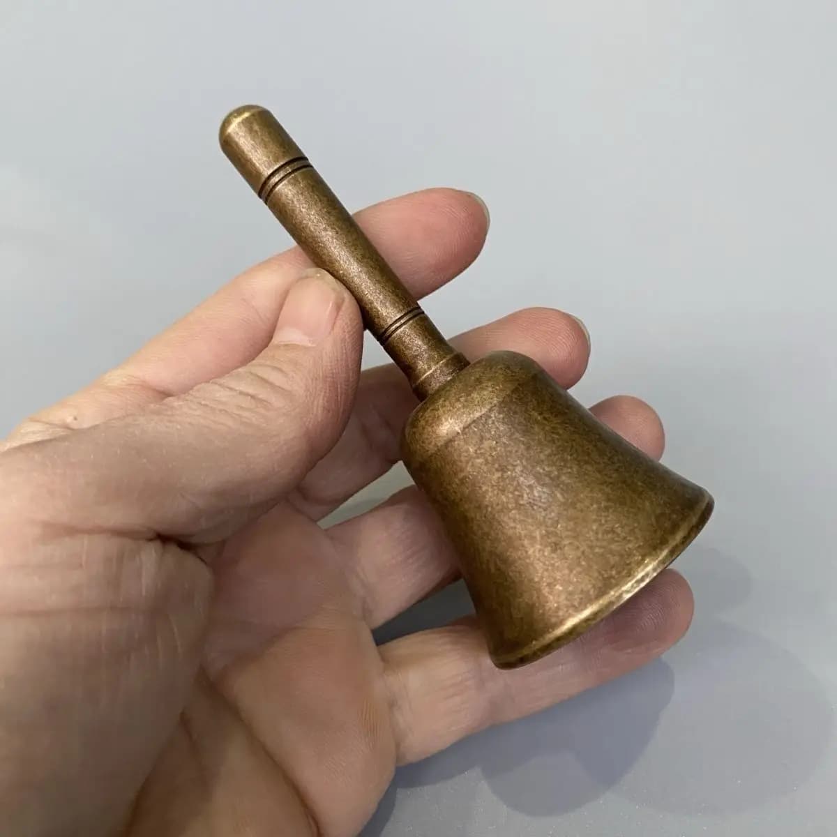 Tibet Tibetan Hand bell pure copper hand bell Statue Ornament Home Office Cabinet Deco Desktop Decor Figurines