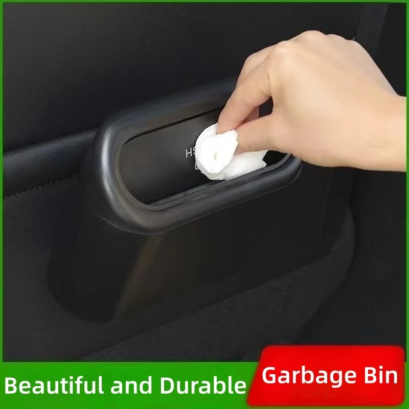 Scatola per detriti per auto portatile da 1 litro appesa mini bidone della spazzatura per auto ABS quadrato pressatura cestino della spazzatura accessori per contenitori interni auto