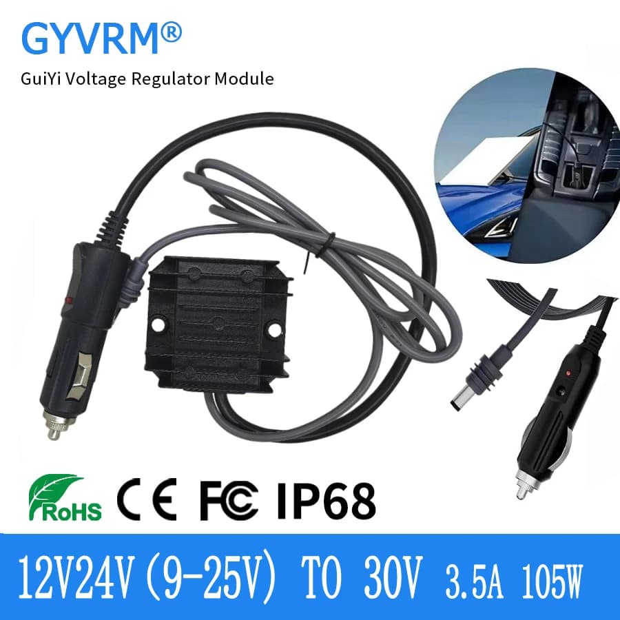 Modulo step-up da 12 V a 30 V 3,5 A 105 W Alimentatore da 12 V a 30 V Booster Ingresso accendisigari CC Starlink Mini Cavo di alimentazione step-up