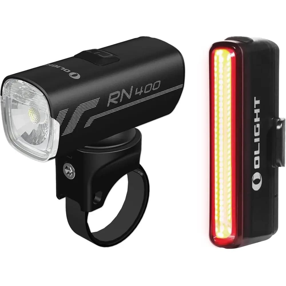Set di Luci per Bicicletta LED da 400 Lumen e Fanale Posteriore da 30 Lumen, Ricaricabili USB-C, Impermeabili, Facili da Installare per Ciclisti Urbani