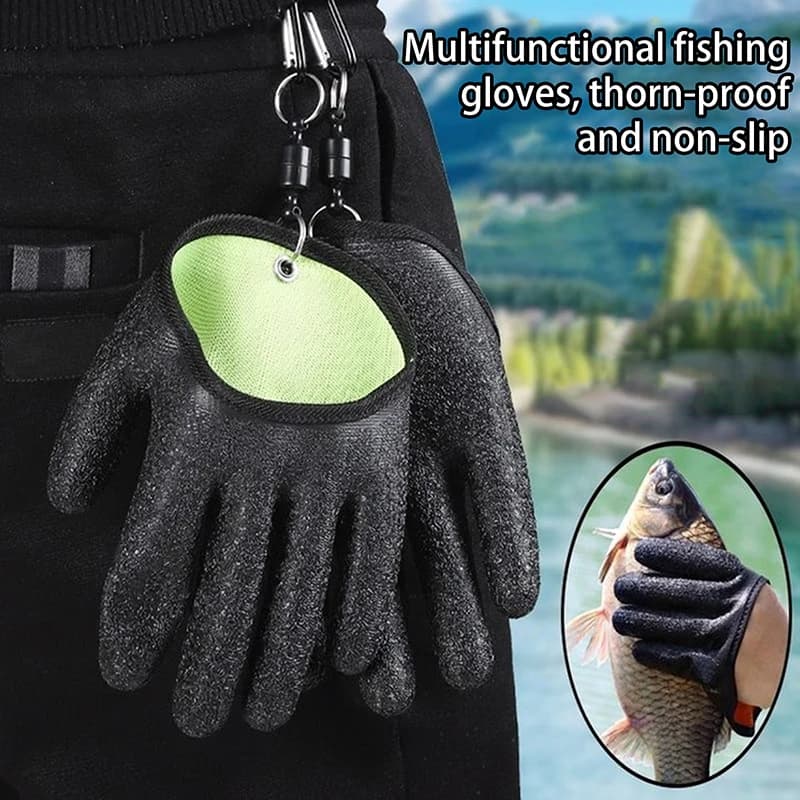 1/2 pezzi guanti da pesca guanti da pesca con gancio magnetico guanti antiscivolo guanti da caccia in lattice per accessori