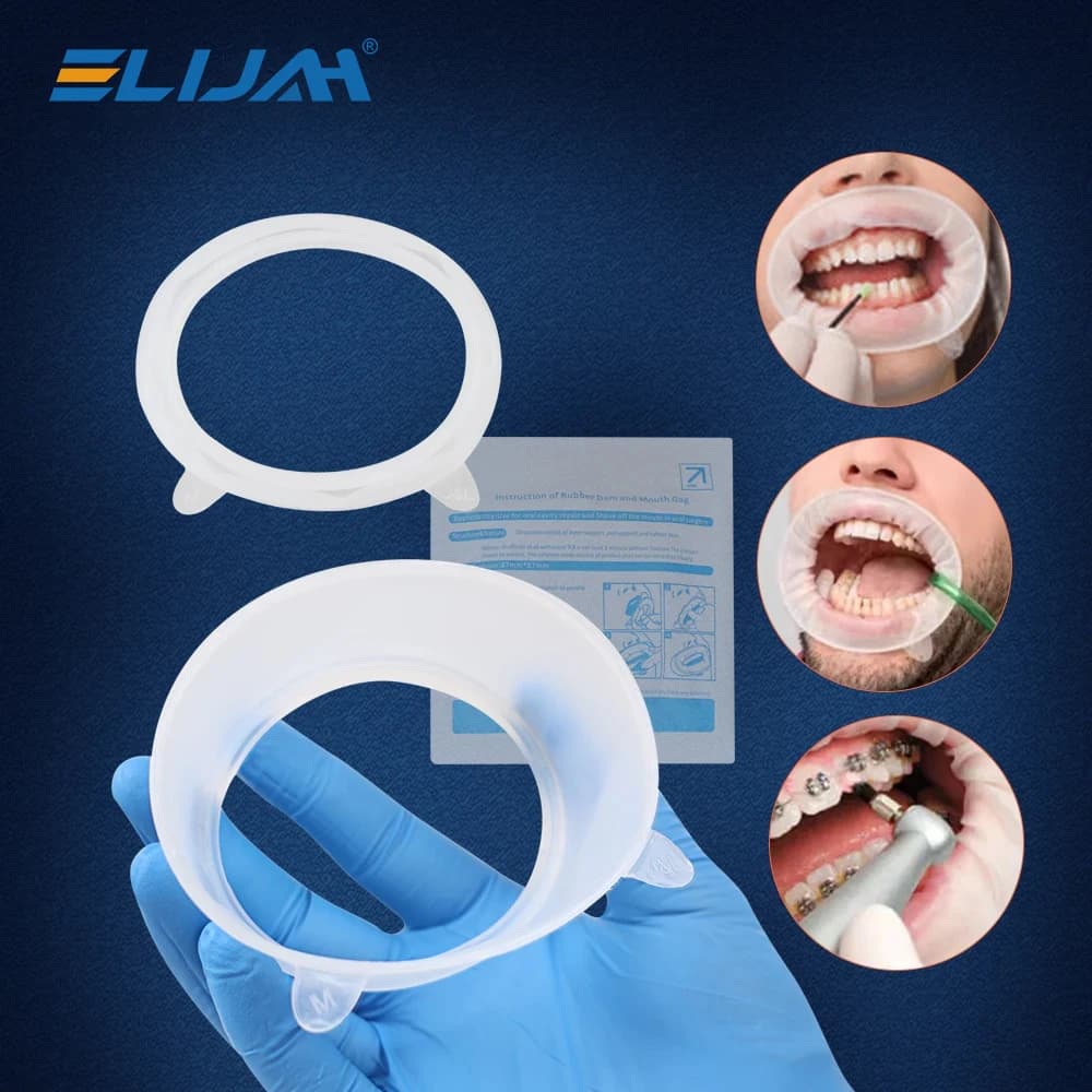 ELIJAH Dental Rubber Mouth Opener O Shape Expander Cheek Retractors Orthodontic Oral Rubber Dam Retractor Teeth Whitening Tool
