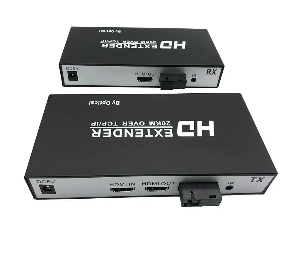 Estensore in fibra ottica HDMI KVM da 20 km tramite cavo in fibra SC Trasmettitore audio video Ricevitore in fibra Supporto tastiera mouse