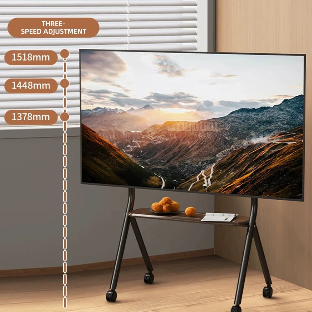 Mobile TV Stand, Retro Floor Standing Universal Monitor TV Stand Cabinet for Living Room