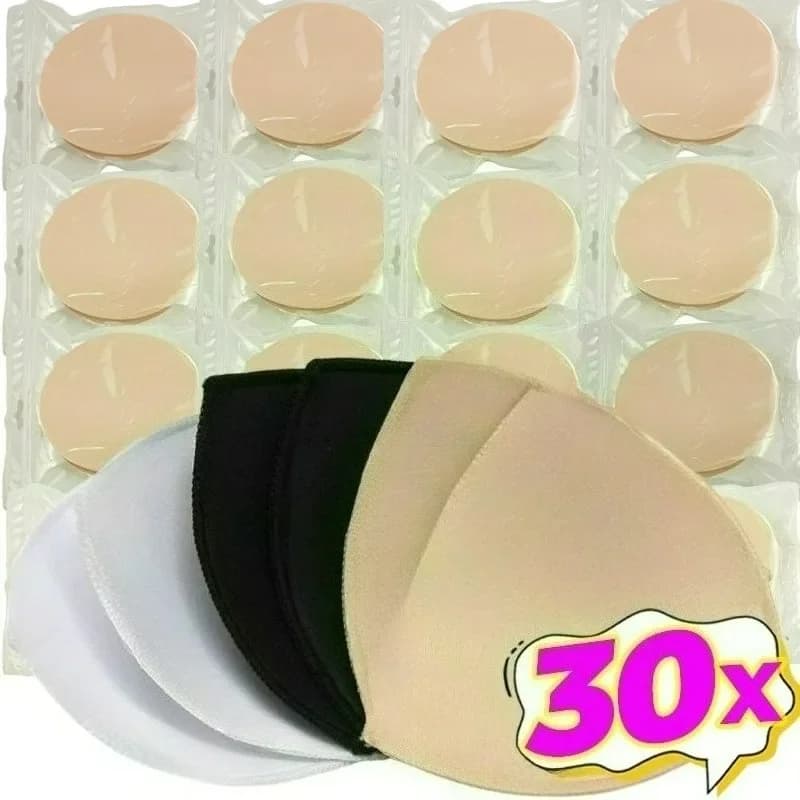 2/30 pezzi morbidi triangolo tazze petto push up inserto cuscinetti in schiuma per costume da bagno imbottitura accessori rimovibile potenziatore petto tazza pad