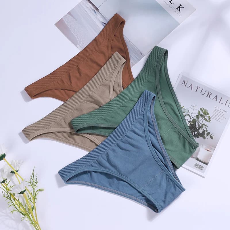Seamless Women's Panties Low Rise Briefs Female Underwear Comfortable Breathable Regenerated Cellulose Fiber Home Clothes