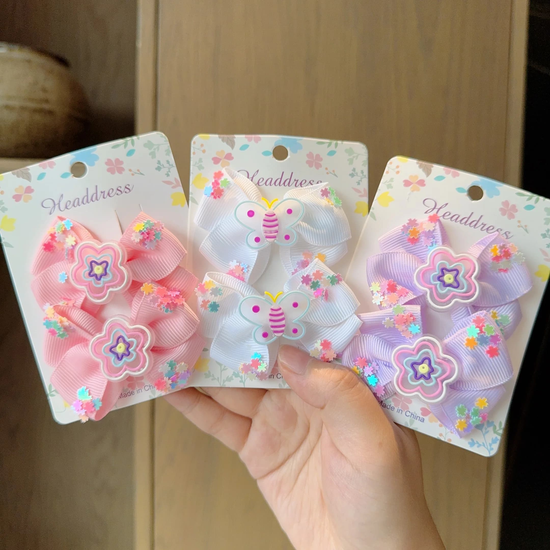 2 Pezzi Fiocchi per Capelli Solidi per Bambina, Fermagli a Nastro, Mollette a Fiocco, Accessori per Capelli per Bambini