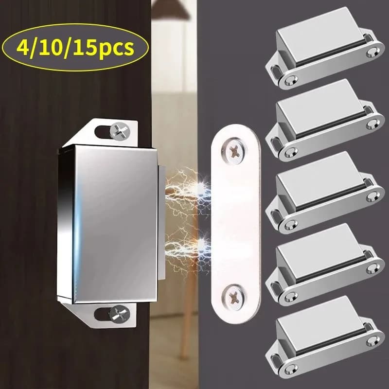 Fermaporta magnetico per armadio 4/10/15 pezzi, adatto per porte di mobili come armadi e scarpiere, fibbie magnetiche per porte