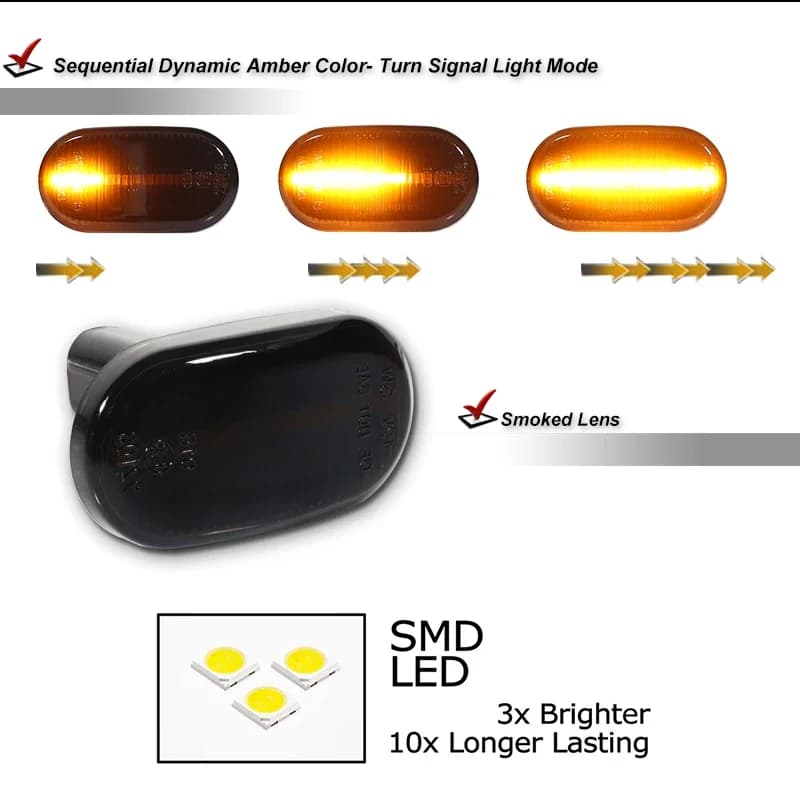 2 Pezzi Indicatori di Direzione Laterali Dinamici a LED per SUZUKI JIMNY JB64W JB74 JB23 JB64 1999-2019