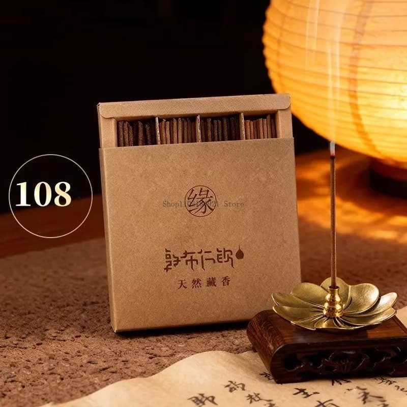 108 bastoncini di incenso da degustazione a quattro gusti in legno di agar, purificazione naturale, ambiente domestico, fragranza di lunga durata per interni