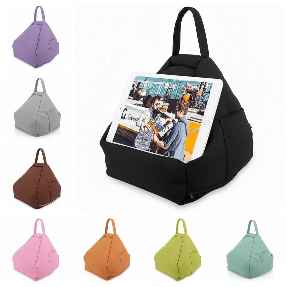 con supporto per cuscino per tablet con tasca laterale per supporto per il giro fino a 12,9 pollici Morbido cuscino a sacco ergonomico colorato
