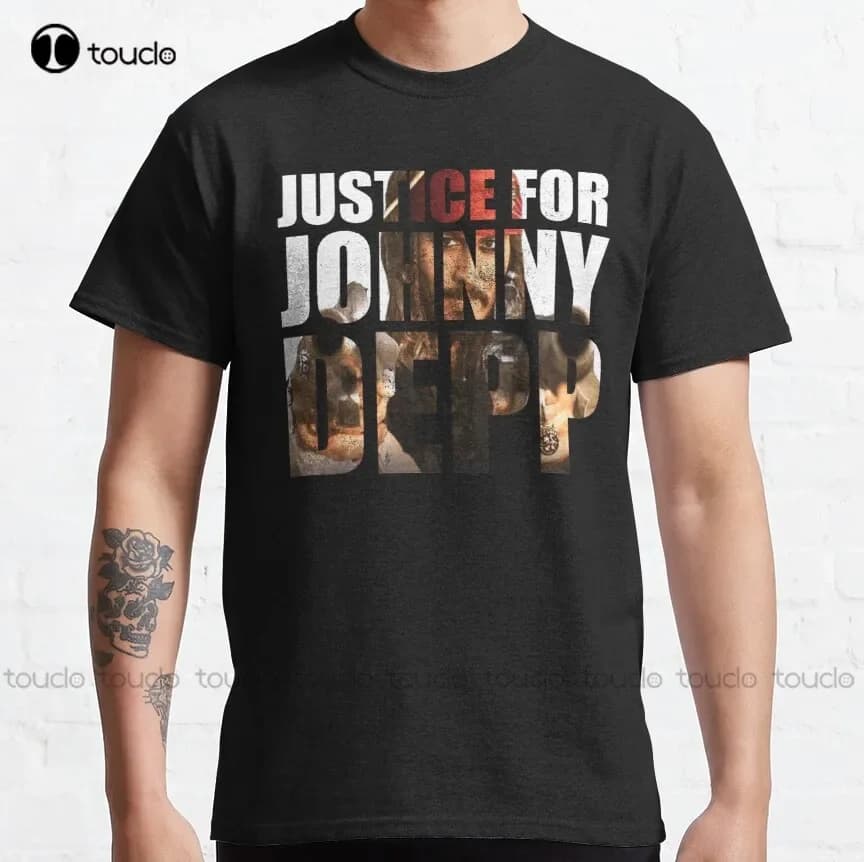 Johnny Depp Justice For Johnny Depp Classic T-shirt Johnny Depp Volleyball Shirts Tee T-shirt Harajuku Streetwear New Popular