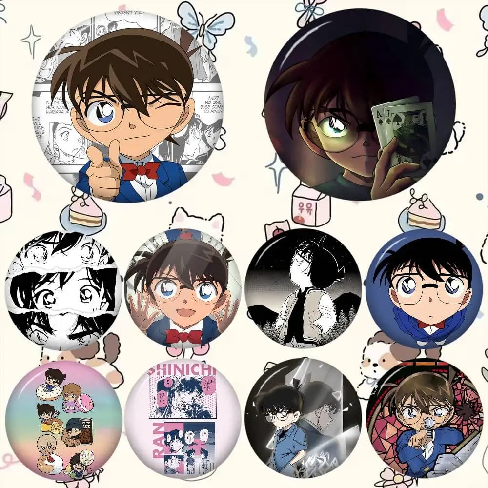 Spilla/Badge Anime D-Detective C-Conan Fatta a Mano per Vestiti, Decorazione per Zaino, Accessori Gioiello