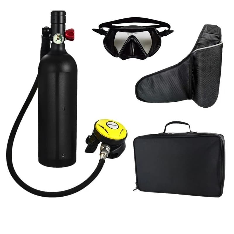 Submersible breathing apparatus Oxygen tank for immersion of 1000 ml Oxygen cylinder for snorkeling, portable underwater equipment