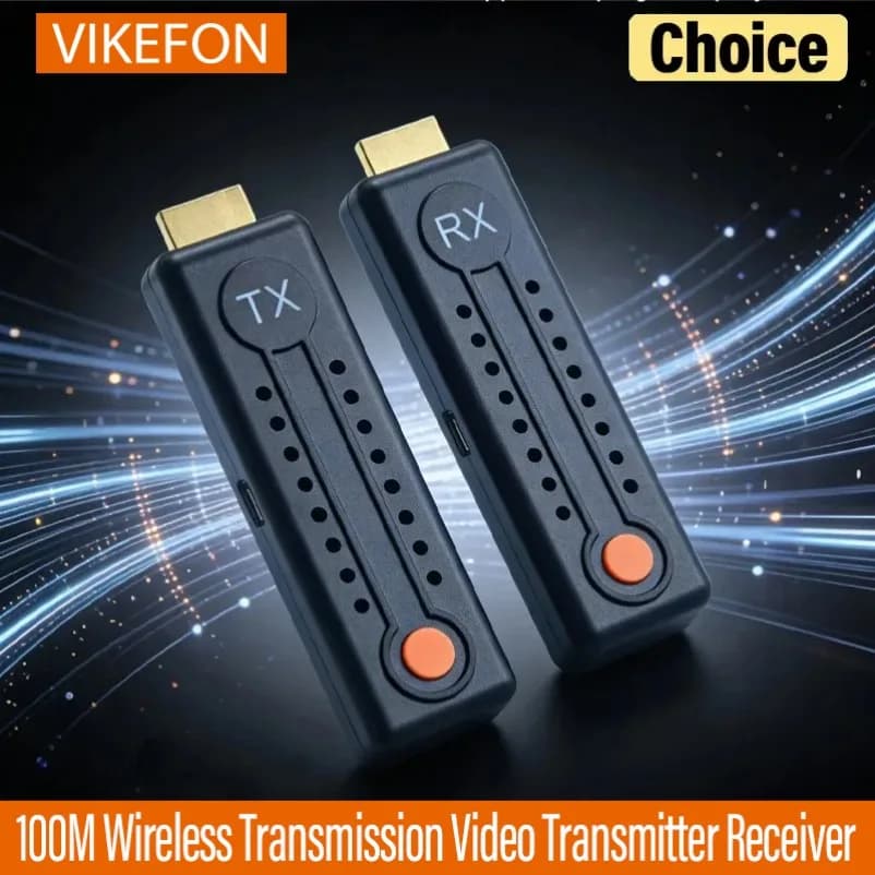 Trasmettitore e Ricevitore Video Wireless HDMI 5G 1080P da 100M, Adattatore per Estensione Display e Cavo per Fotocamera