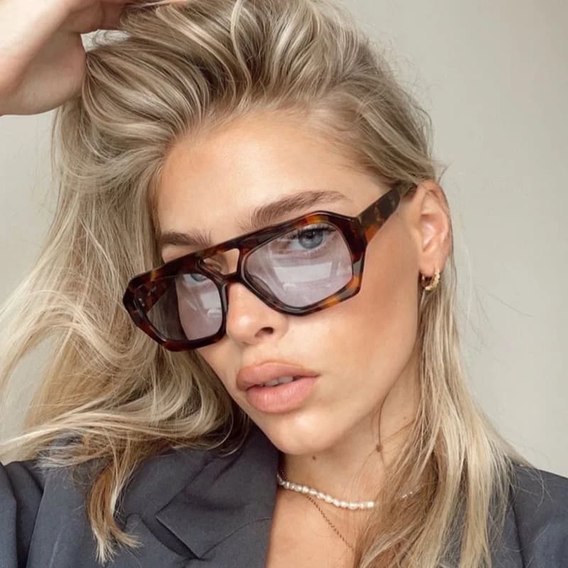 Luxury Square Sunglasses Women Brand Designer Vintage Fashion Sun Glasses Female Polygon Frame Shades Driving Oculos De Sol