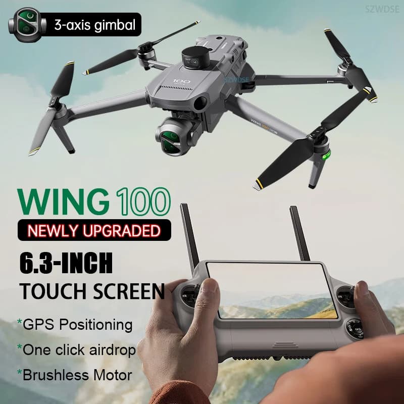 2026 Wing 100 GPS Drone 3 Aces Brushless Gimbal 5G Transmission of digital images Avoiding laser obstacles or toy Quadrotor yi001