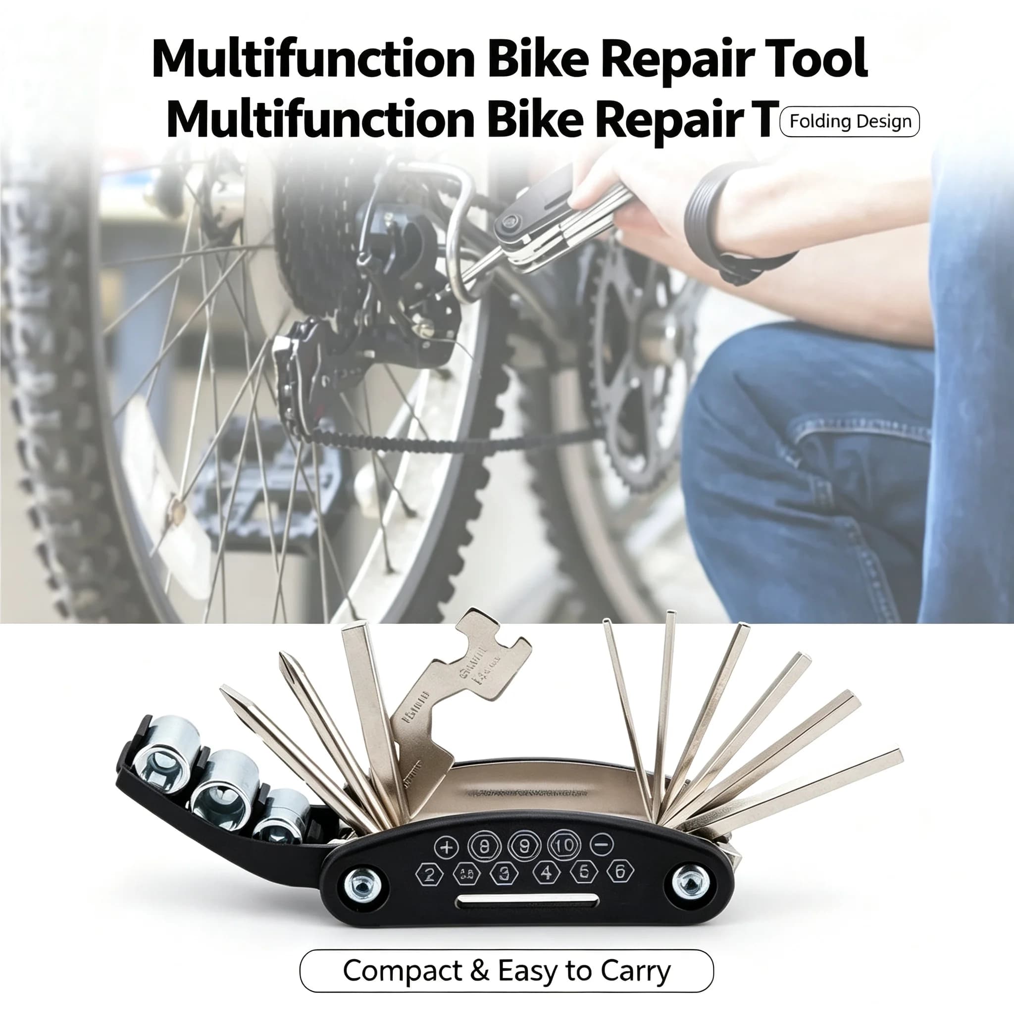 Portable Bicycle Repair Tools Kit Bike Repair Tools Kit Pump Tire Patch Multi-functional Wrench Bike Tool Set Accessories