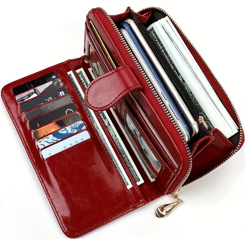 Vendita calda portafoglio da donna pochette in pelle portamonete di marca portafoglio femminile porta carte frizione lunga da donna Carteira Feminina