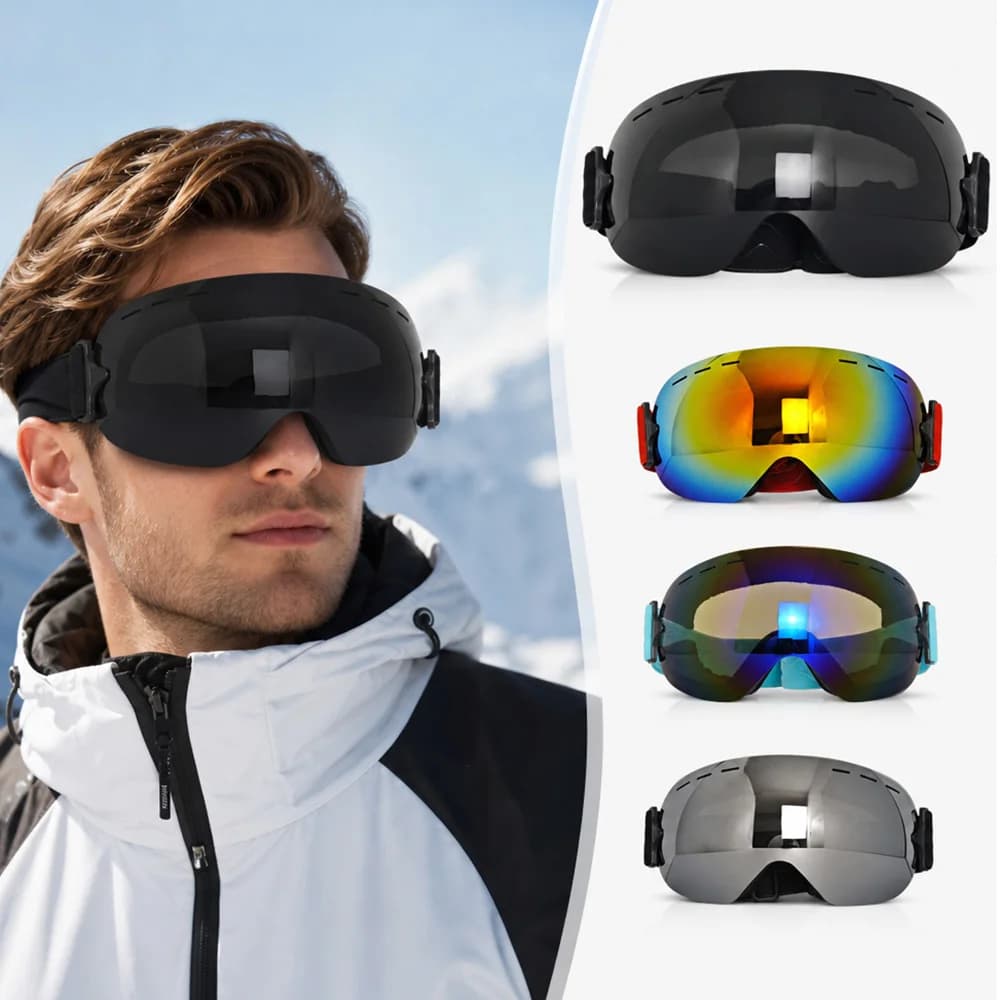 Ventilated Ski Goggle Accepts Myopia Glasses for Men Women, Skiing Snowmobiling Motocross ATV Snow Outdoor Sports