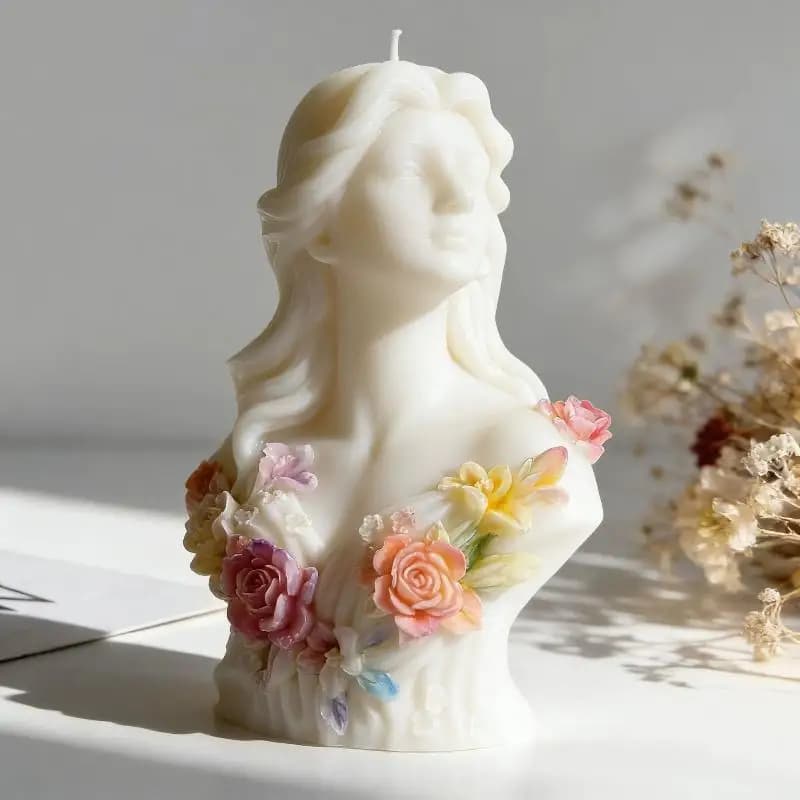 DIY Girl Portrait Aroma Candle Silicone Mold Handmade Plaster Resin Ornaments Molds Soap Candle Making Supplies
