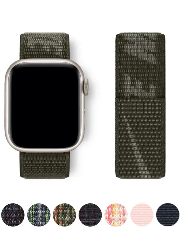 Cinturino in nylon per cinturino Apple Watch Ultra 2 49mm 45mm 44mm 41mm 40mm 42mm 46mm cinturino sportivo iWatch 10 9 8 se 7 6 5 4 Correa