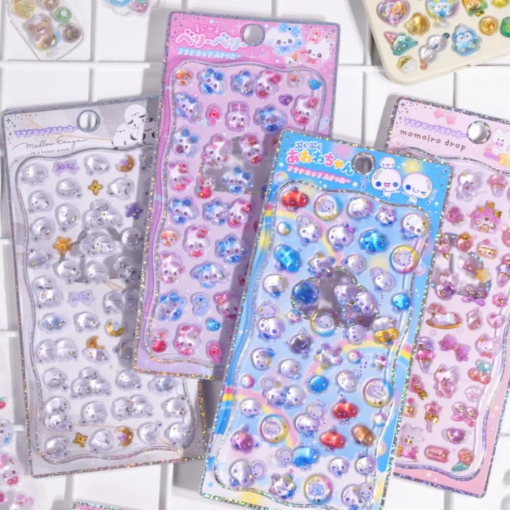 1 pz/4 pz Nuovi Adesivi 3D a Rilievo con Animali Carini, Mini Cartoni Animati, per Scrapbooking, Fai da Te, Diario, Cancelleria