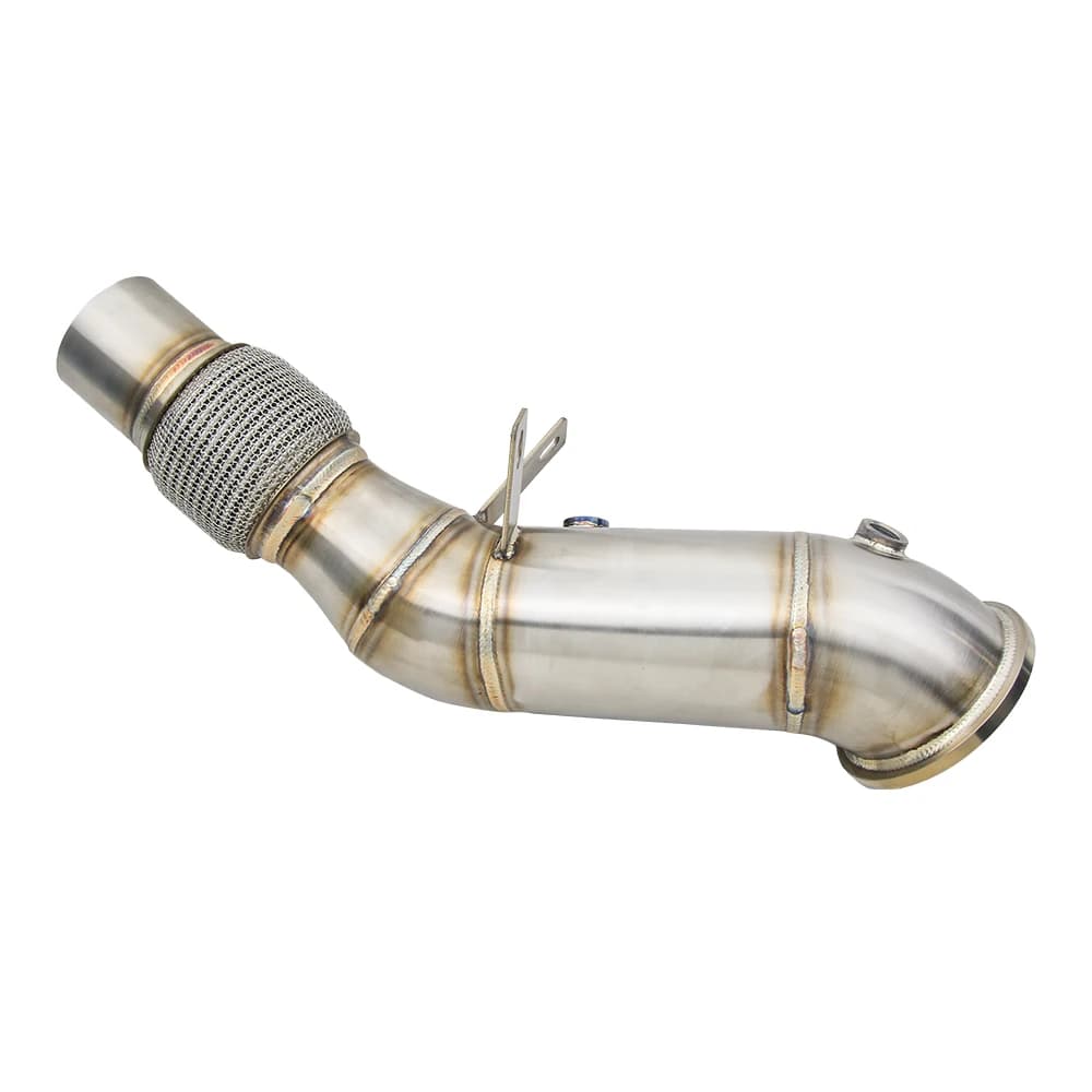 Downpipe per saldatura TIG con logo personalizzato inciso al laser in acciaio inossidabile 304 per BMW 325Li/330i G20/G28 B48 2.0T 18-20