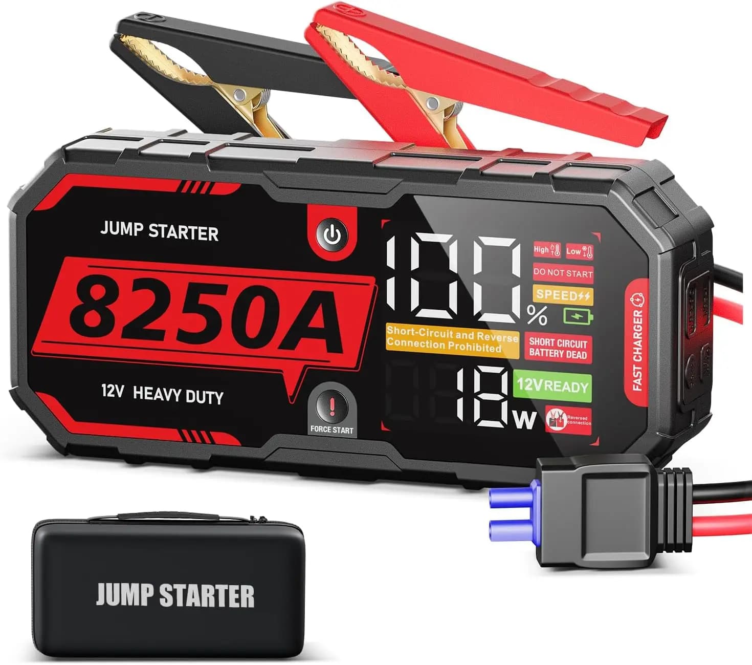 2025 8250A Avviatore di emergenza per carichi pesanti | USB-C, Display LED, IP65, -40 ° F Ready, 10 sistemi di protezione