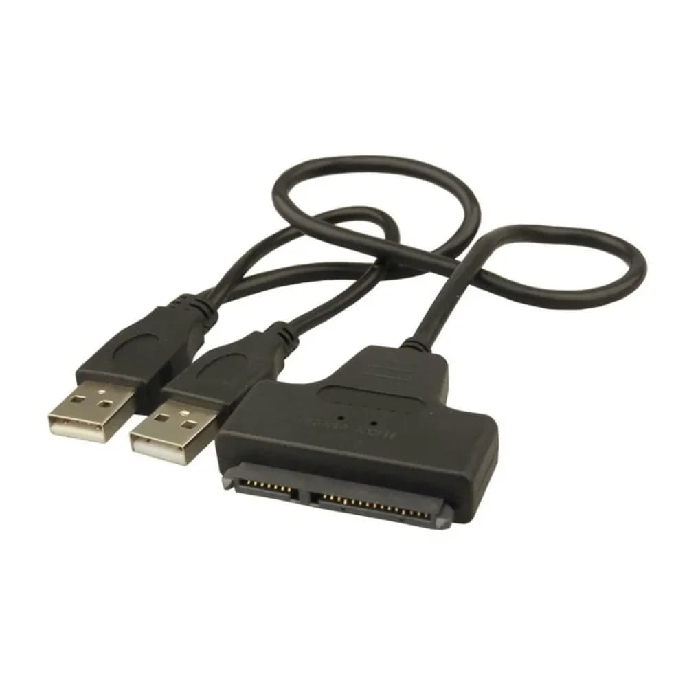 SATA to USB 2.0 Cable Adapter for 2.5" HDD SSD Hard Drive Connector 22 Pin 7+15 External Drive Converter Cloning Data Recovery