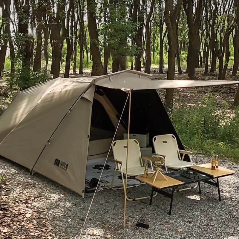 Tenda da campeggio per ombrellone da esterno Tenda da campeggio rilassante pieghevole addensata antipioggia da spiaggia Attrezzatura da campeggio portatile per riposo da viaggio